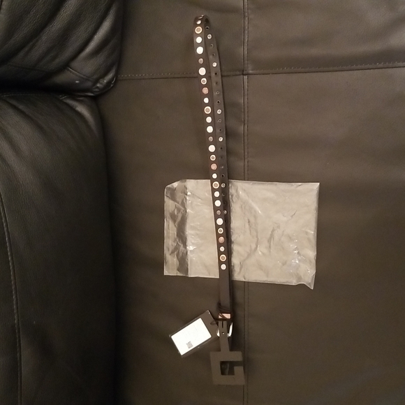 G- star raw women\'s black,with silver and copper color studded size 90 belt main image 13